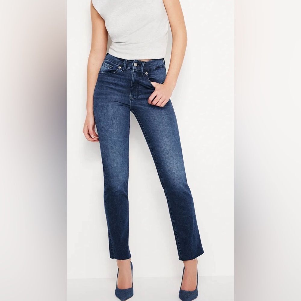 NWT Good American Always Fits Good Classic Slim Straight - Indigo446 - Sz 20-26